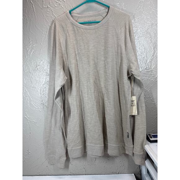 Paper Denim & Cloth Mens Pullover Tan Knit Crew Neck Raglan Cotton Size XXL NWT - Picture 1 of 3